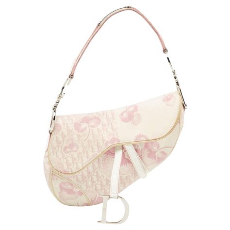 pink leather saddle bag